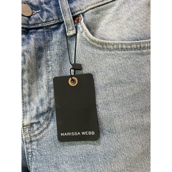 Marissa Webb Cal Low Rider Vintage Cropped Light Blue Vintage Wash Womens Size 2 - Picture 10 of 11